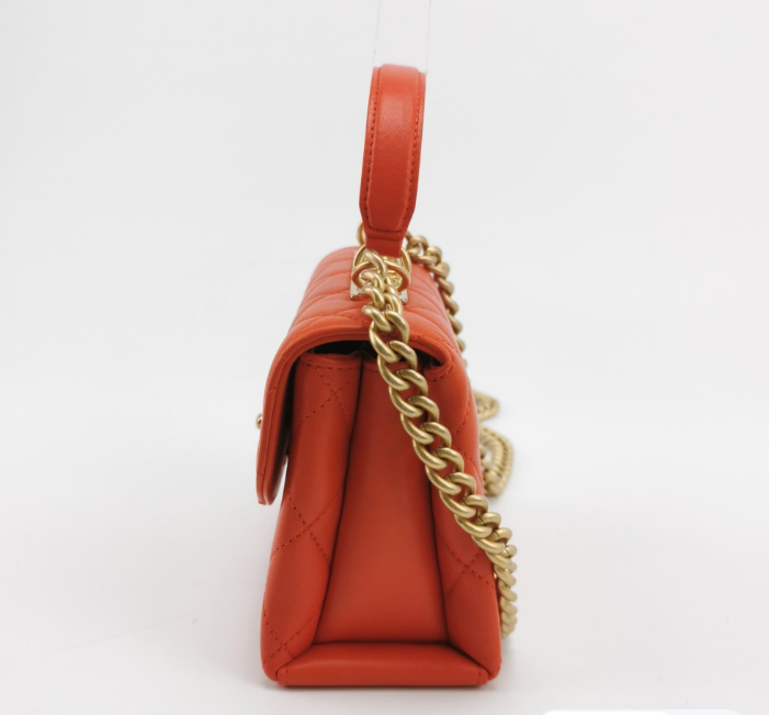 Chanel flap bag **cm red