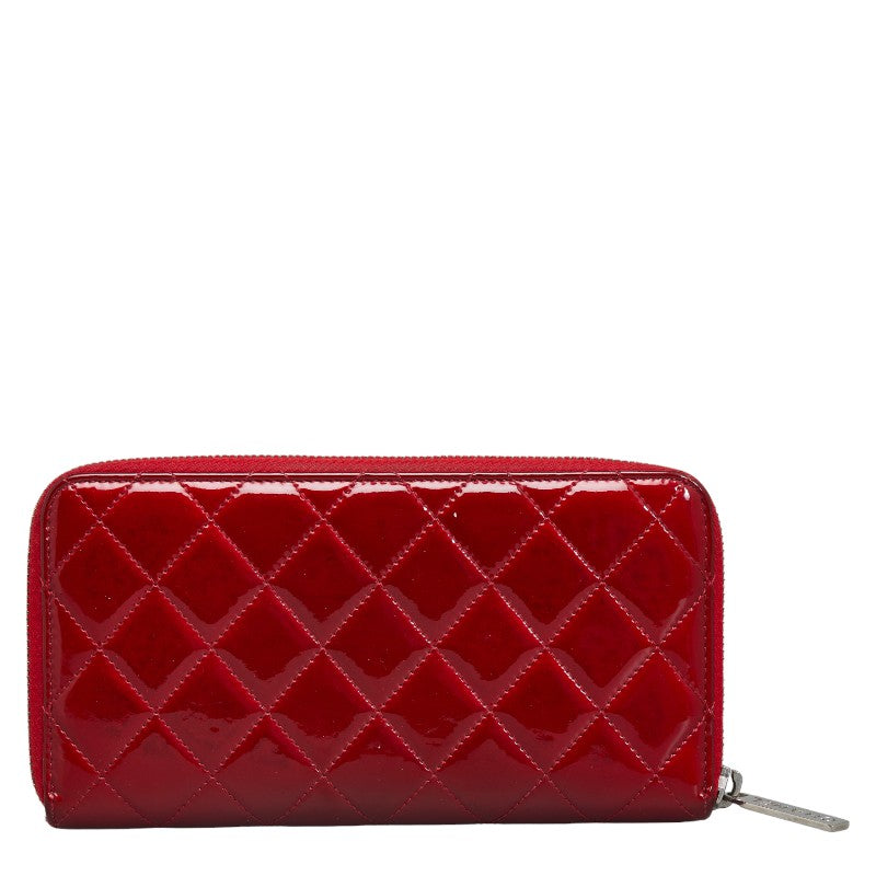 Chanel Brilliant Mattress Cocomark Roundfasner Long Wallet Red Emmeline Carf  CHANEL