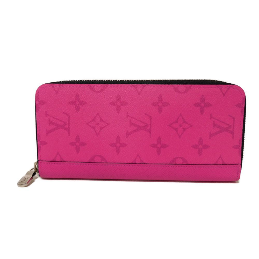 Louis Vuitton Long Purse M30780 Taiga x Monogram Leather Canvas Pink Wallet Case