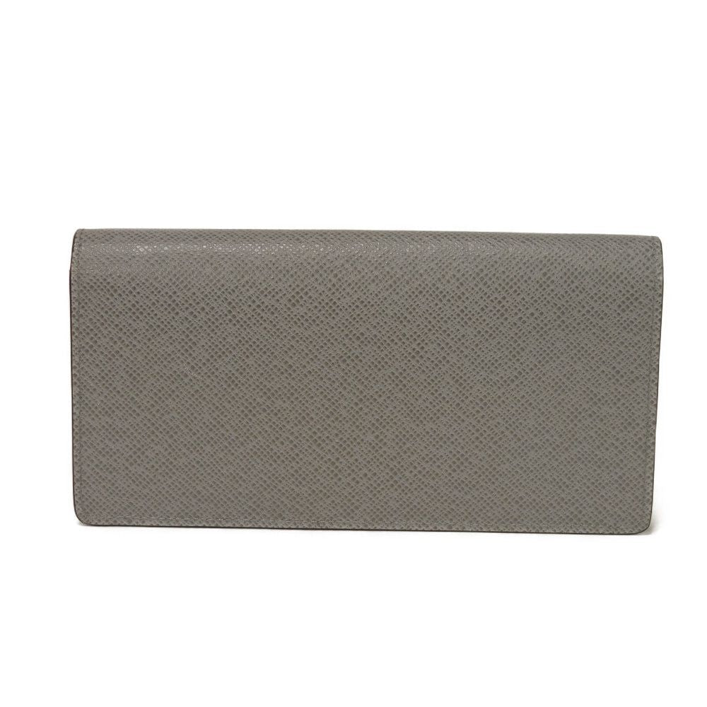 Louis Vuitton Long Purse M11580 Taiga Gris Leather Blue Gray Wallet Case