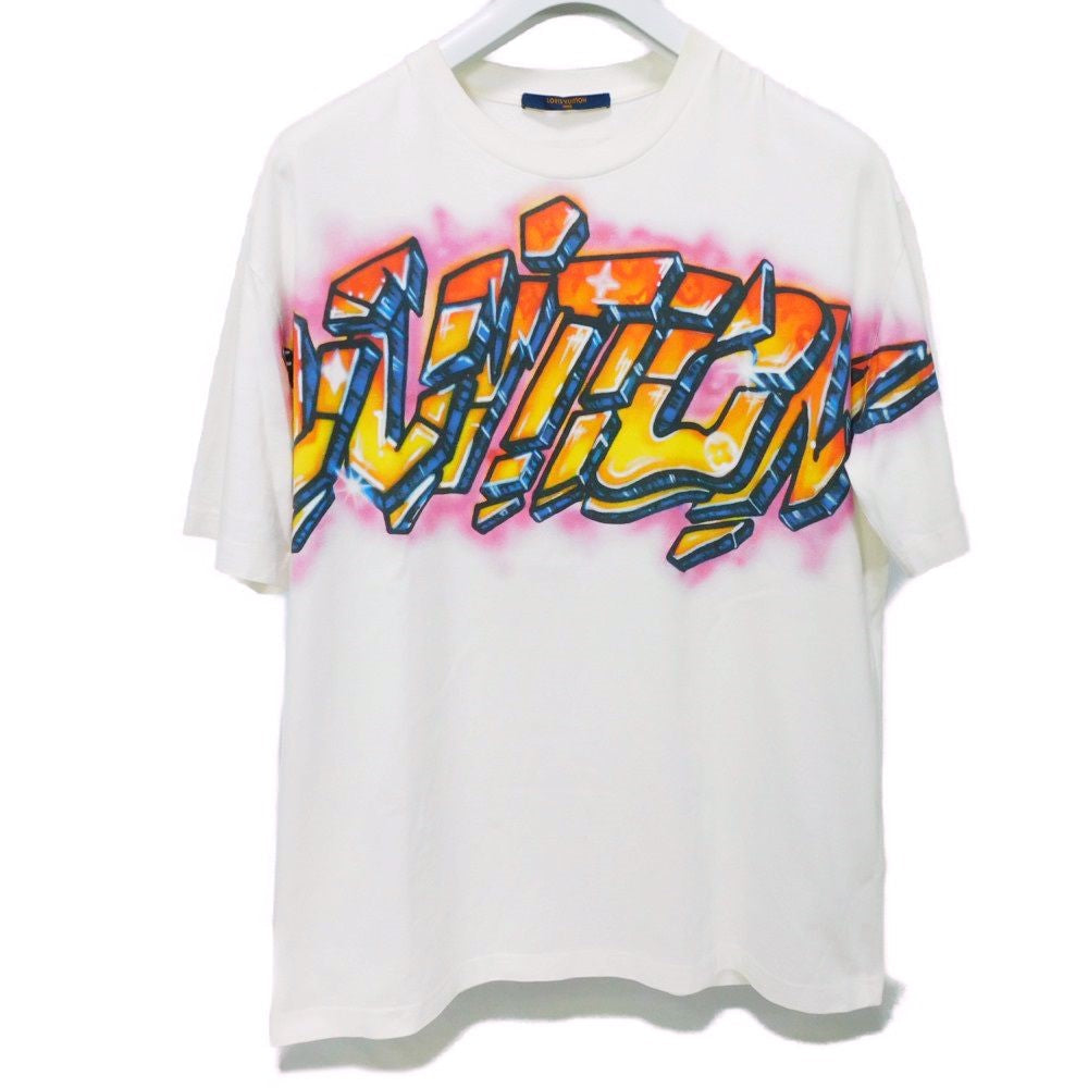 Louis Vuitton Short sleeve T-shirt Graphic print Cotton White Logo Apparel