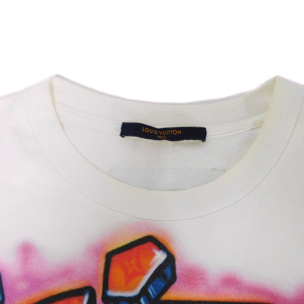 Louis Vuitton Short sleeve T-shirt Graphic print Cotton White Logo Apparel