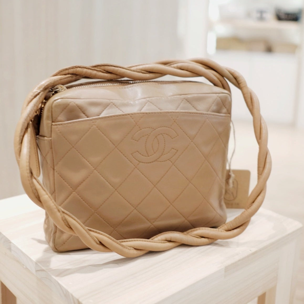 Chanel   lambskin matelasse shoulder bag