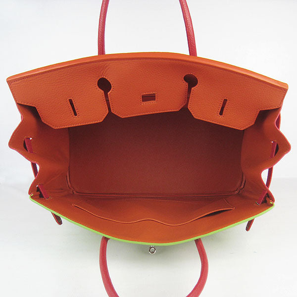 Hermes Luxury Birkin Cm Togo Handbags Orange S Leather Red Travel Bag