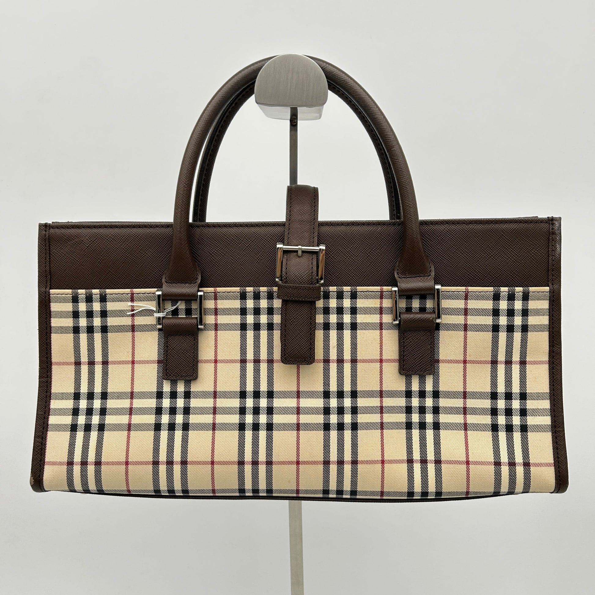 Burberry Luxury Nova Check Handbag Travel Bag Check Handbag Yveae878
