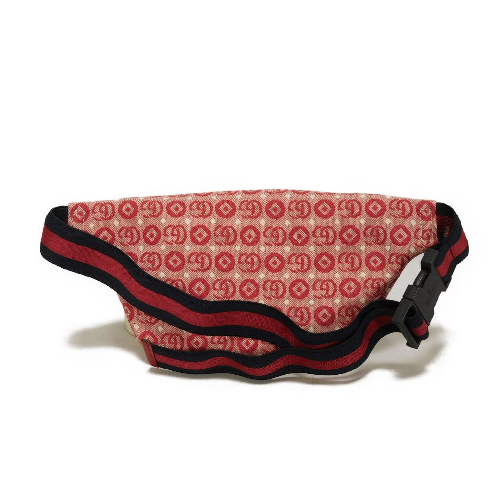 Gucci Star Interlocking Cotton Calf Waist Bag Leather Canvas Travel Bag