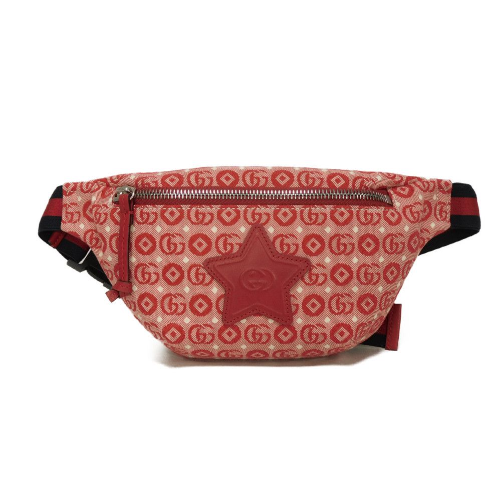Gucci Sling FABBD Cotton x GG Leather Canvas Calf Red Handbag