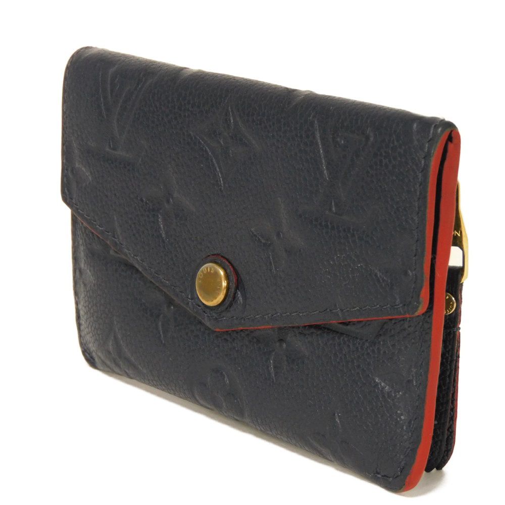Louis Vuitton Coin M62017 Implant embossed Marine Monogram Leather Clutch Bag