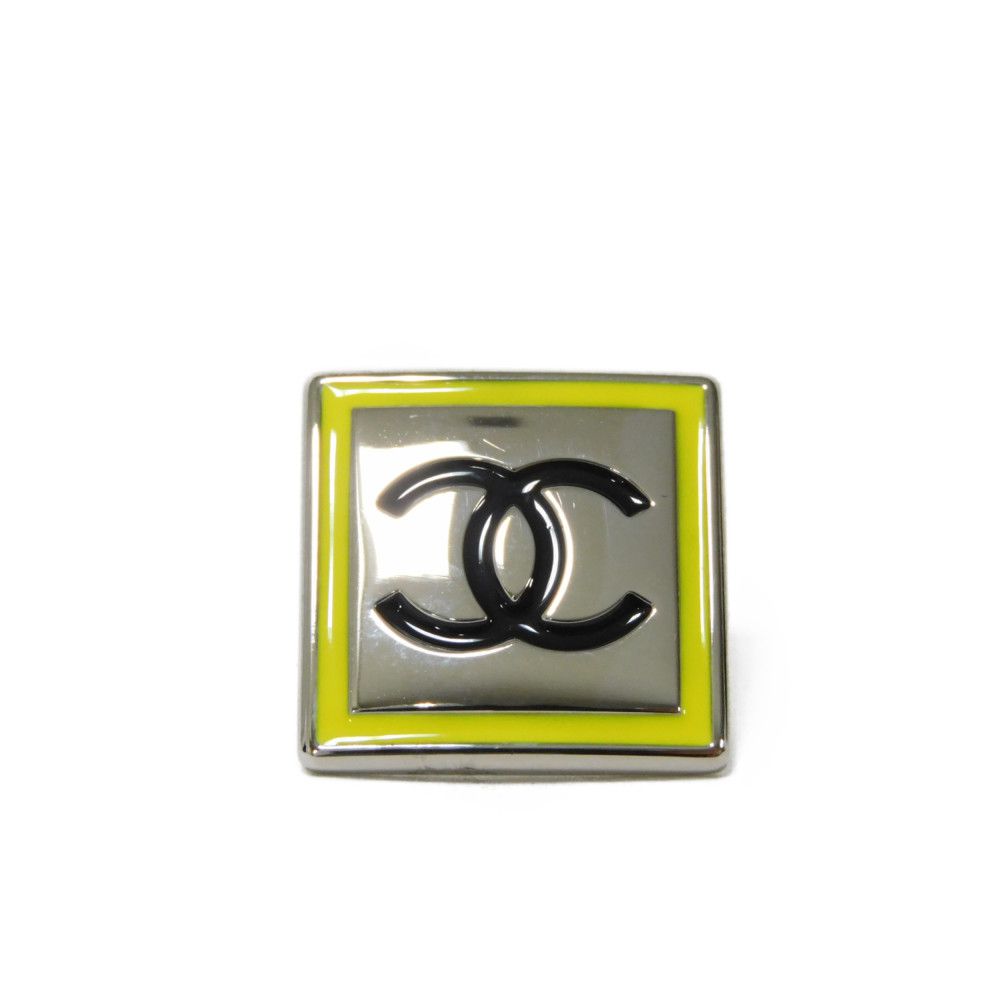 Chanel Square Coco Mark Pin Brooch