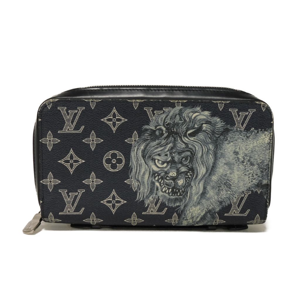 Louis Vuitton Long Purse M66624 savannah animal Monogram Leather Canvas Wallet Case