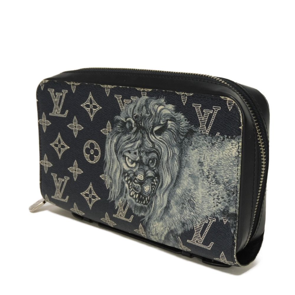 Louis Vuitton Long Purse M66624 savannah animal Monogram Leather Canvas Wallet Case