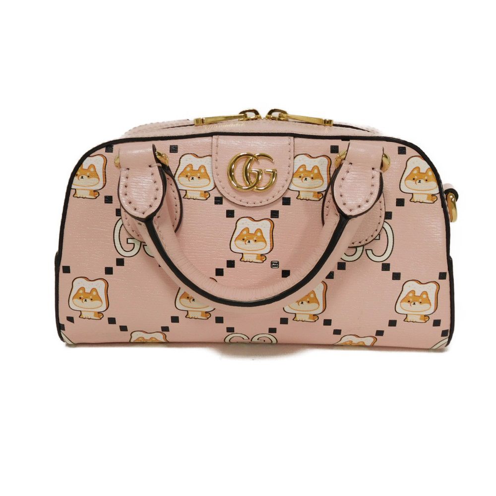 Gucci Animal Print Bag Calf 2Way Bag Leather Mini Travel Bag