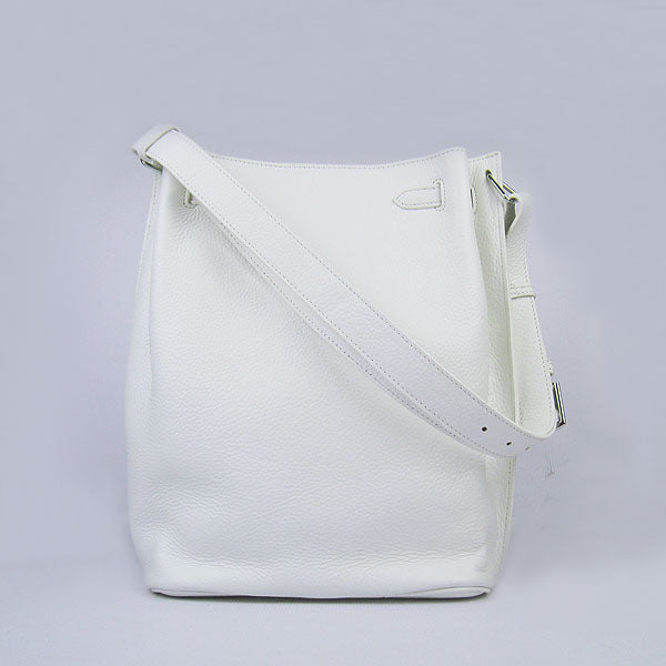 Hermes Luxury Nappa Shoulder Bag Leather White