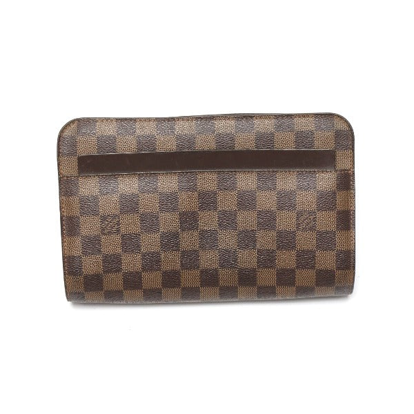 Louis Vuitton business N51993 Damier Ebene Canvas Brown Clutch Bag