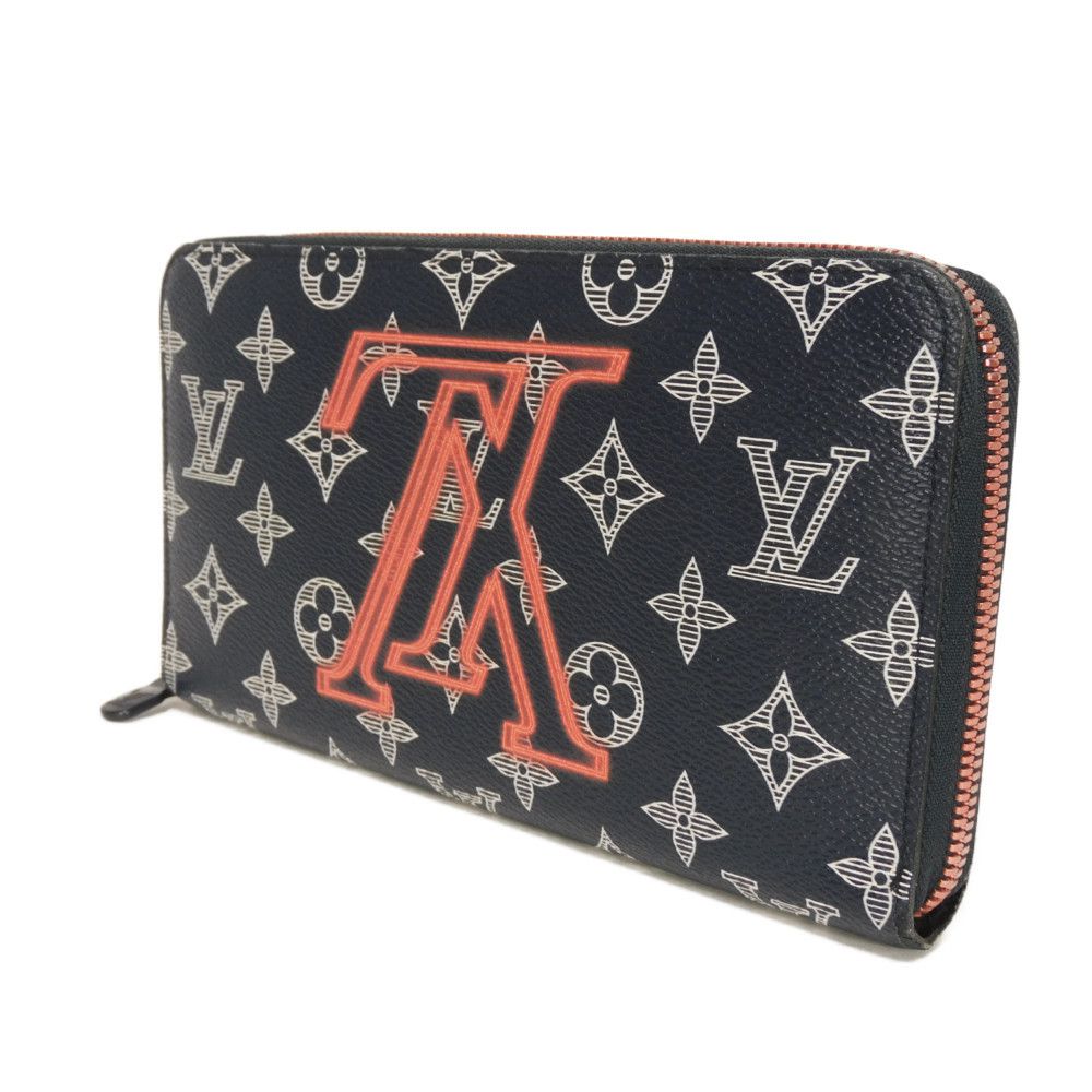 Louis Vuitton Long Purse M62931 Ink x Monogram Leather Canvas White Wallet Case