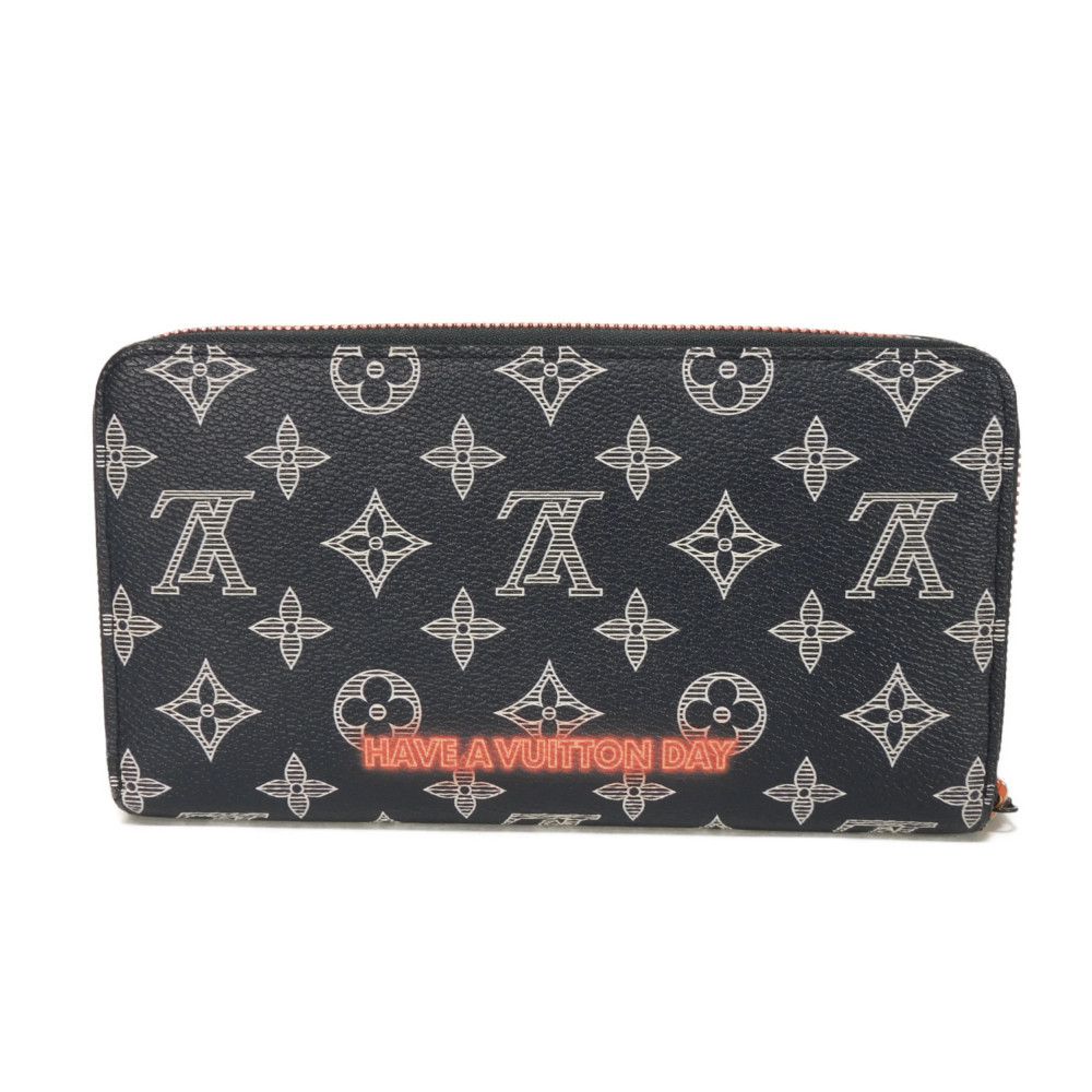 Louis Vuitton Long Purse M62931 Ink x Monogram Leather Canvas White Wallet Case