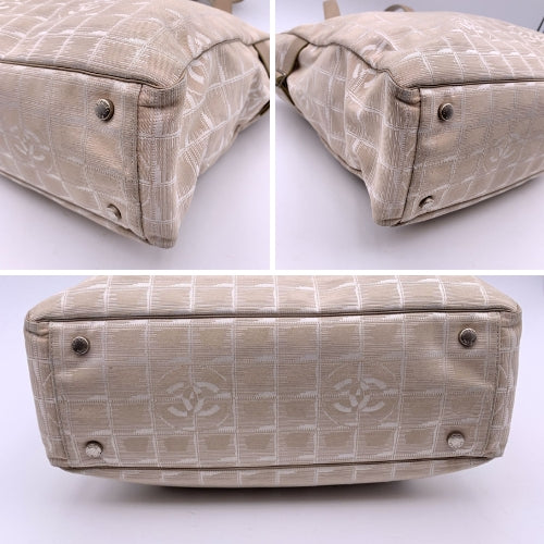 Chanel Beige Nylon New Travel Line Tote Shoulder Bag S