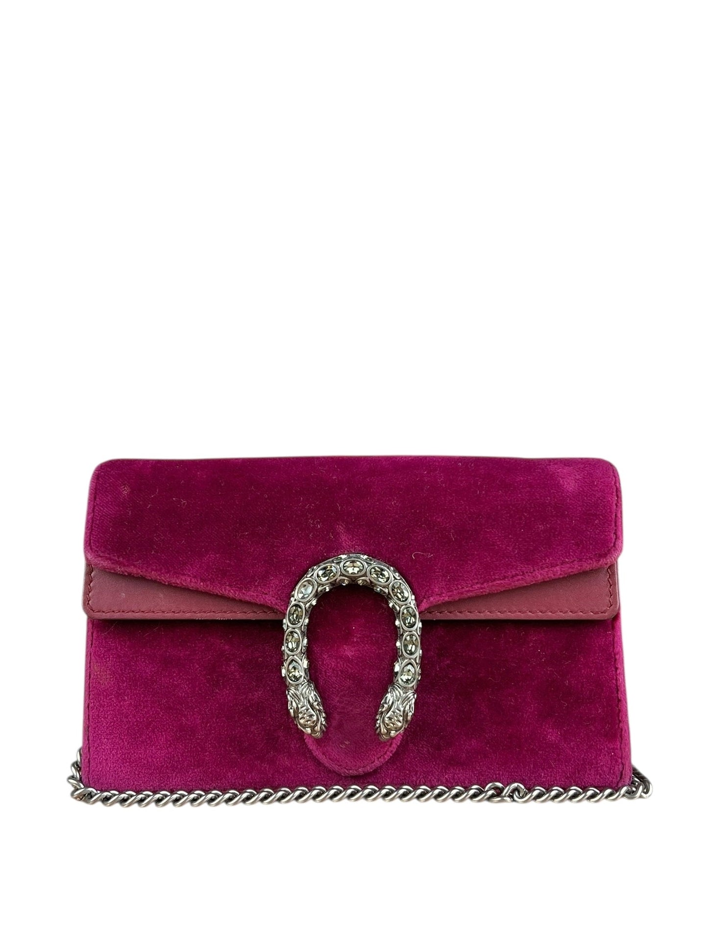 Gucci Super Mini Dionysus Purple Velvet Chain Bag