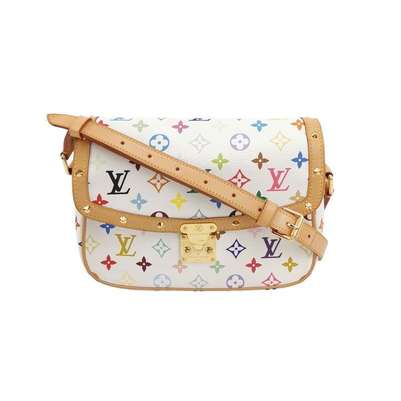 Louis Vuitton x Takashi Murakami Sologne Messenger White Multicolor Crossbody Bag Multicolor 1