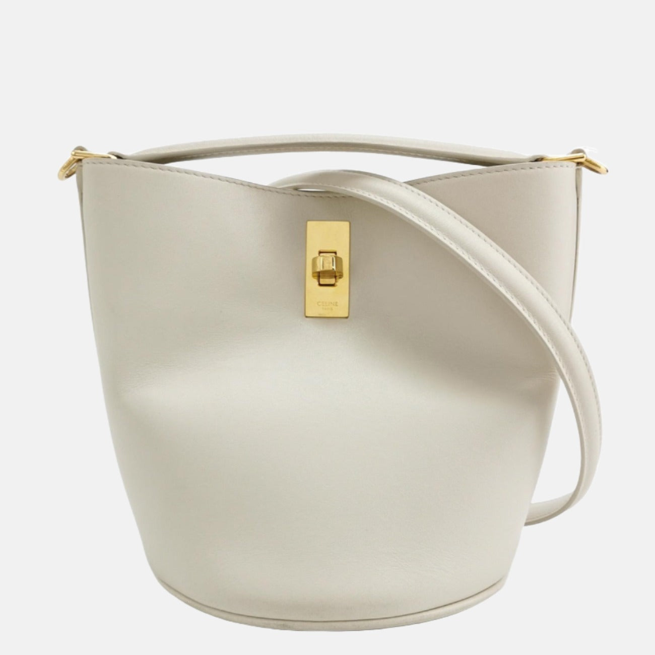 Celine Bag Calfskin Crossbody Bag Leather White