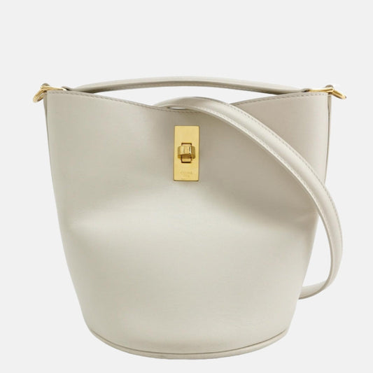 Celine Bag Calfskin Crossbody Bag Leather White
