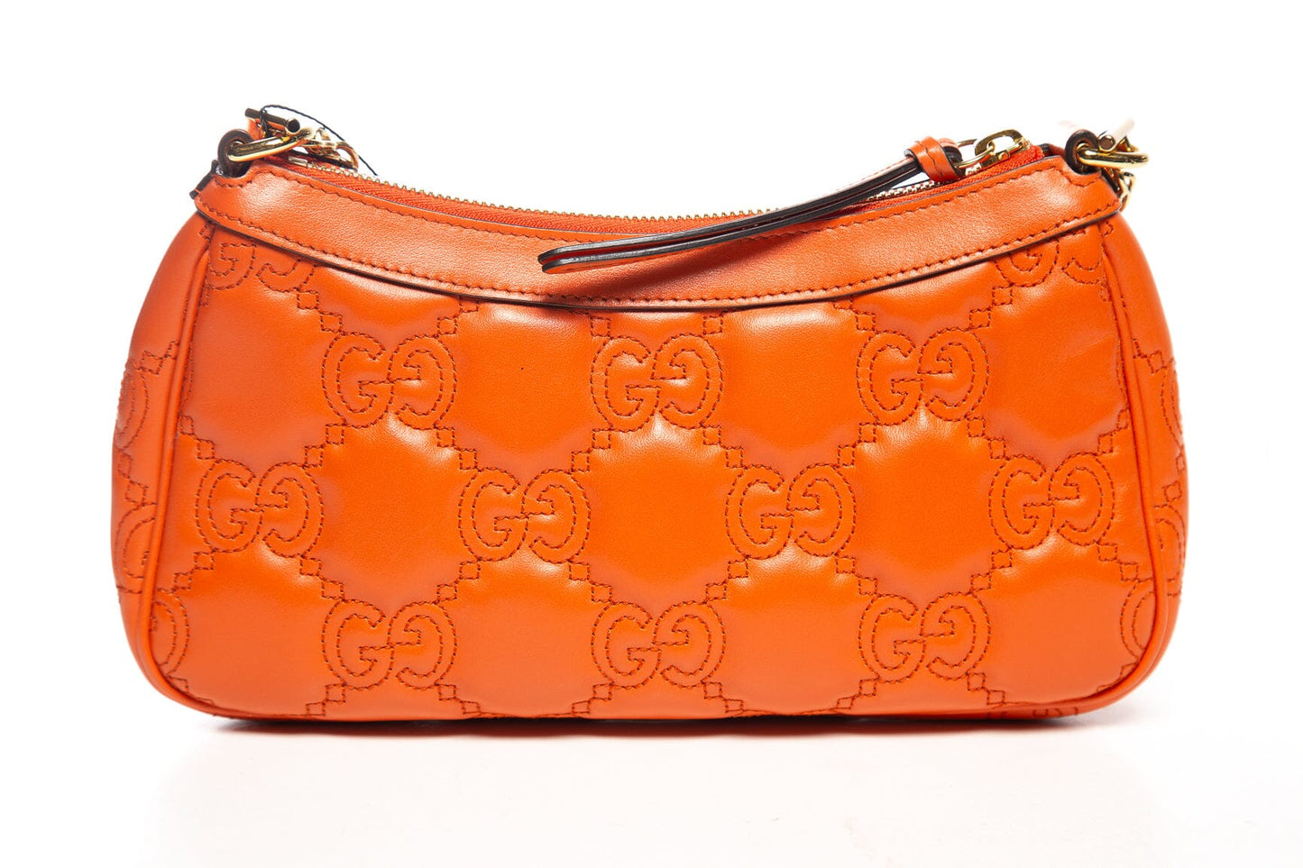 Gucci Orange GG Matelasse Shoulder Bag