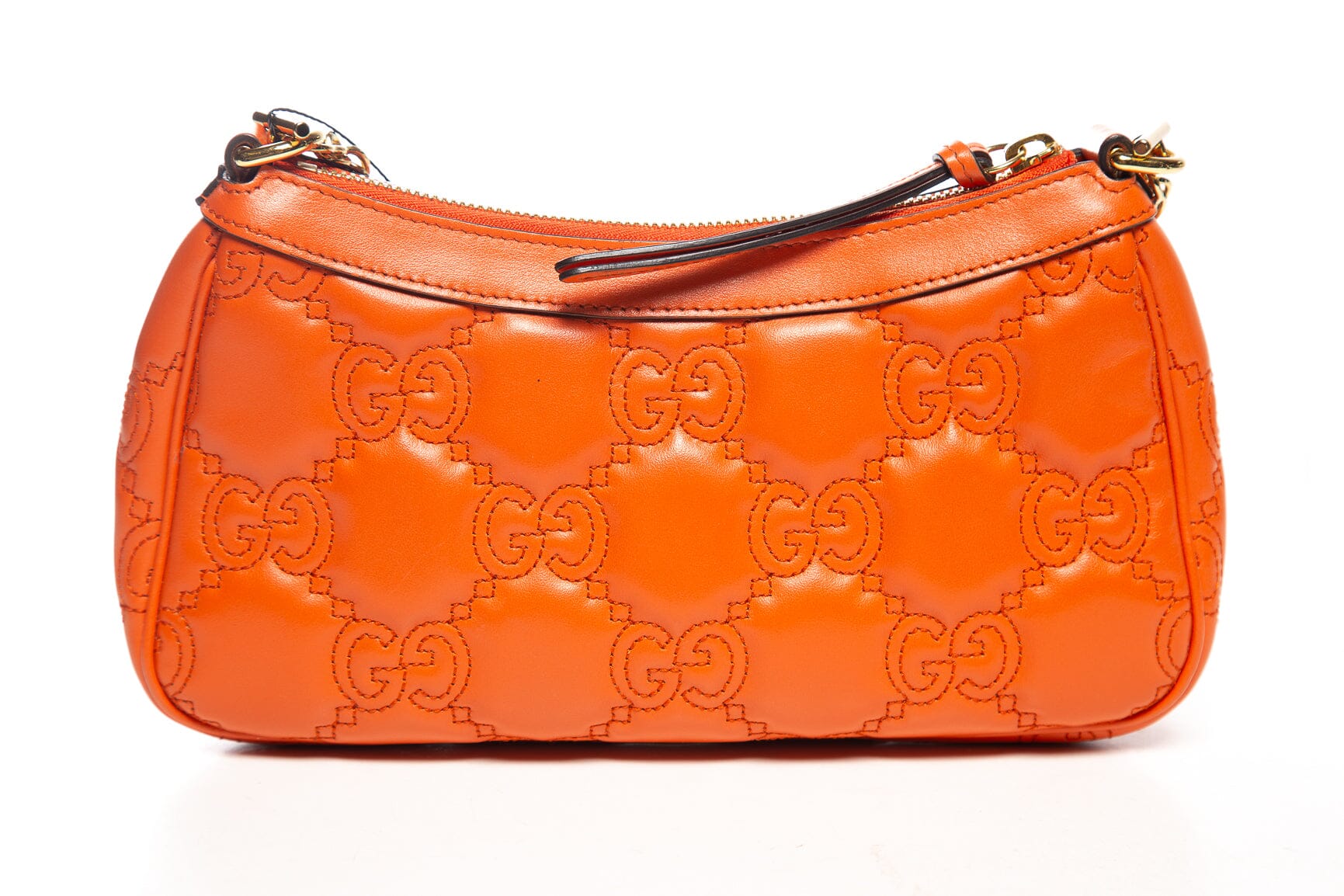 Gucci Orange GG Matelasse Shoulder Bag