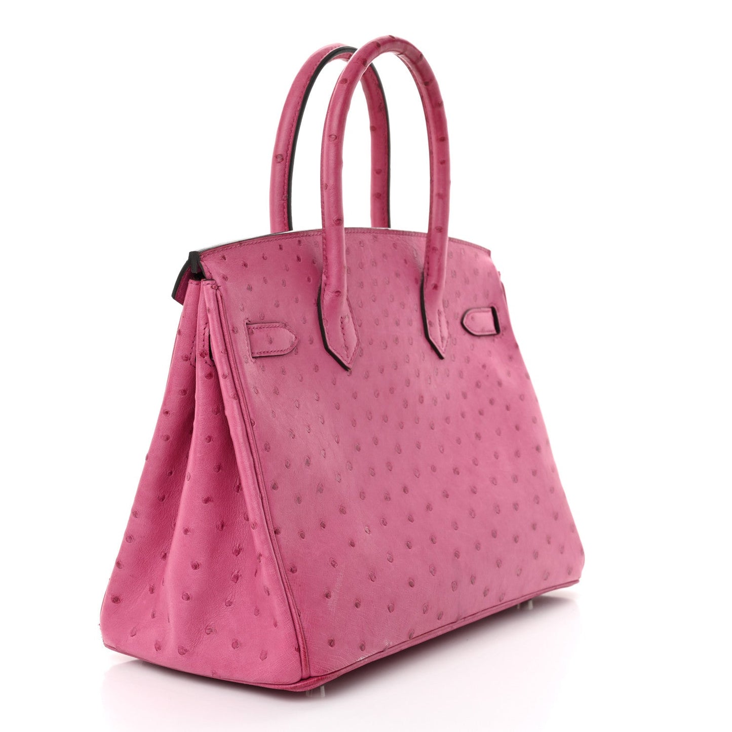 Hermes Ostrich Birkin Rose Pourpre Handbag Travel Bag