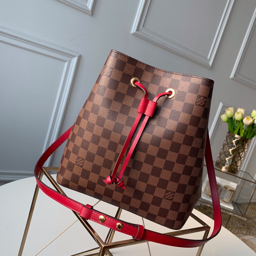 Top Quality Neonoe Mm Bag Damier Ebene Canvas Bucket Crossbody Bag
