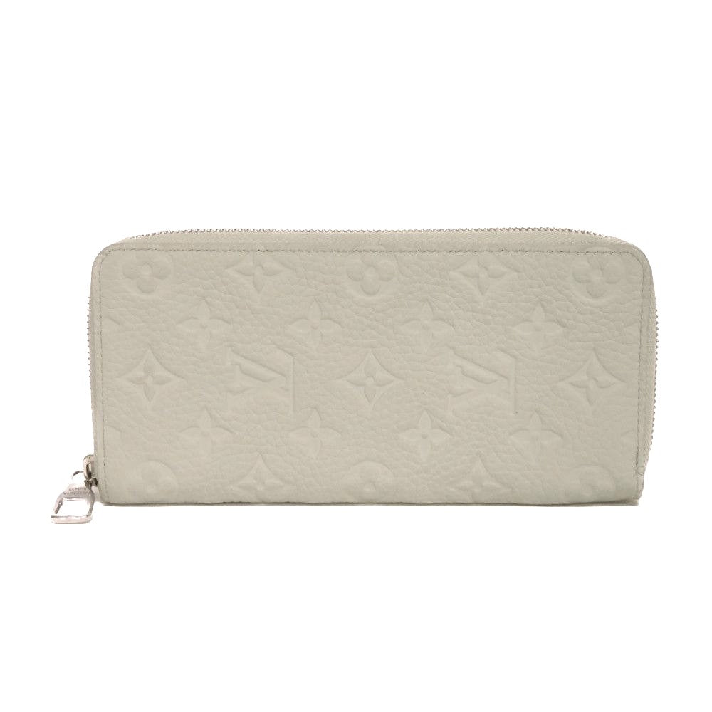 Louis Vuitton Long Purse M82597 Taurillon Clemence Monogram Leather Gray Wallet Case