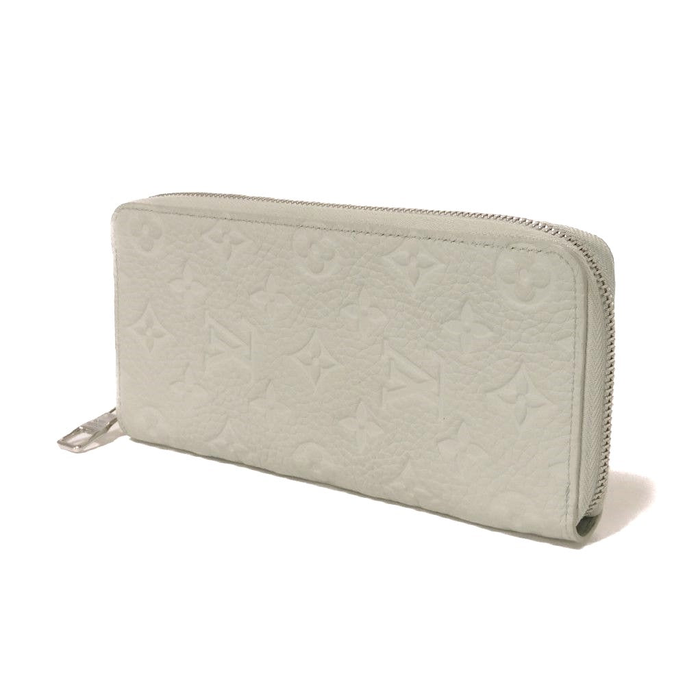 Louis Vuitton Long Purse M82597 Taurillon Clemence Monogram Leather Gray Wallet Case