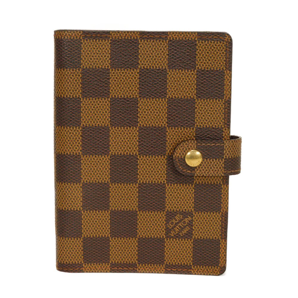 Louis Vuitton Notebook cover R20700 Damier x Leather Canvas Brown Handbag