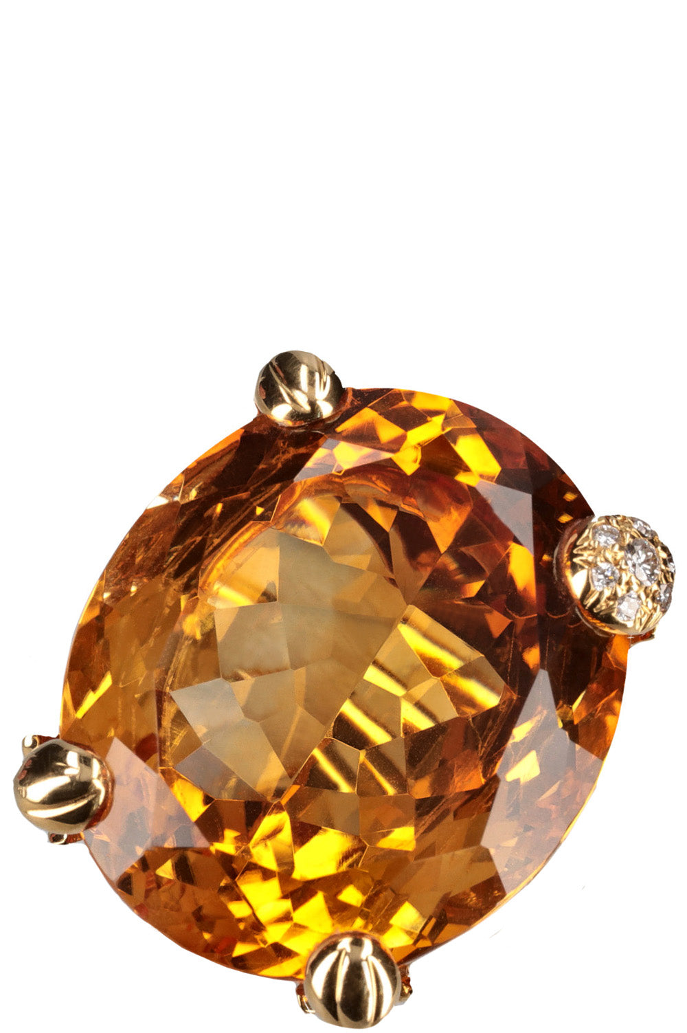 Dior Citrine Diamond Cocktail Ring Jewelry