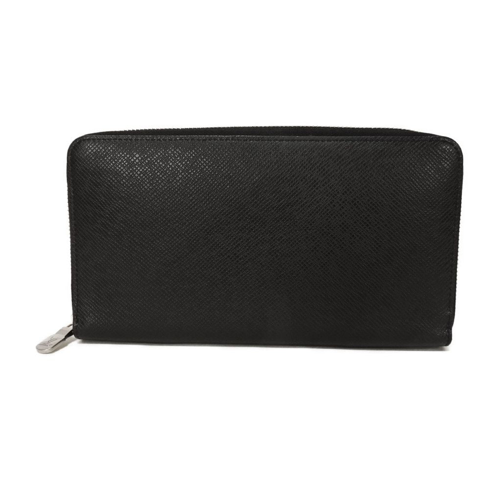 Louis Vuitton Long Purse M30056 Taiga stamped Leather Black Wallet Case
