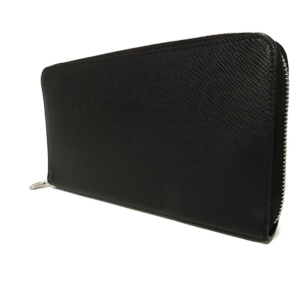 Louis Vuitton Long Purse M30056 Taiga stamped Leather Black Wallet Case