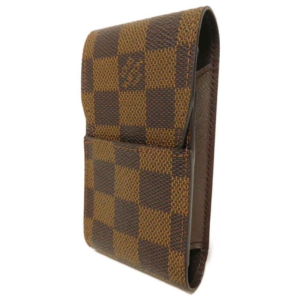 Louis Vuitton Cigarette N63024 Damier x grain Leather Canvas Brown Handbag