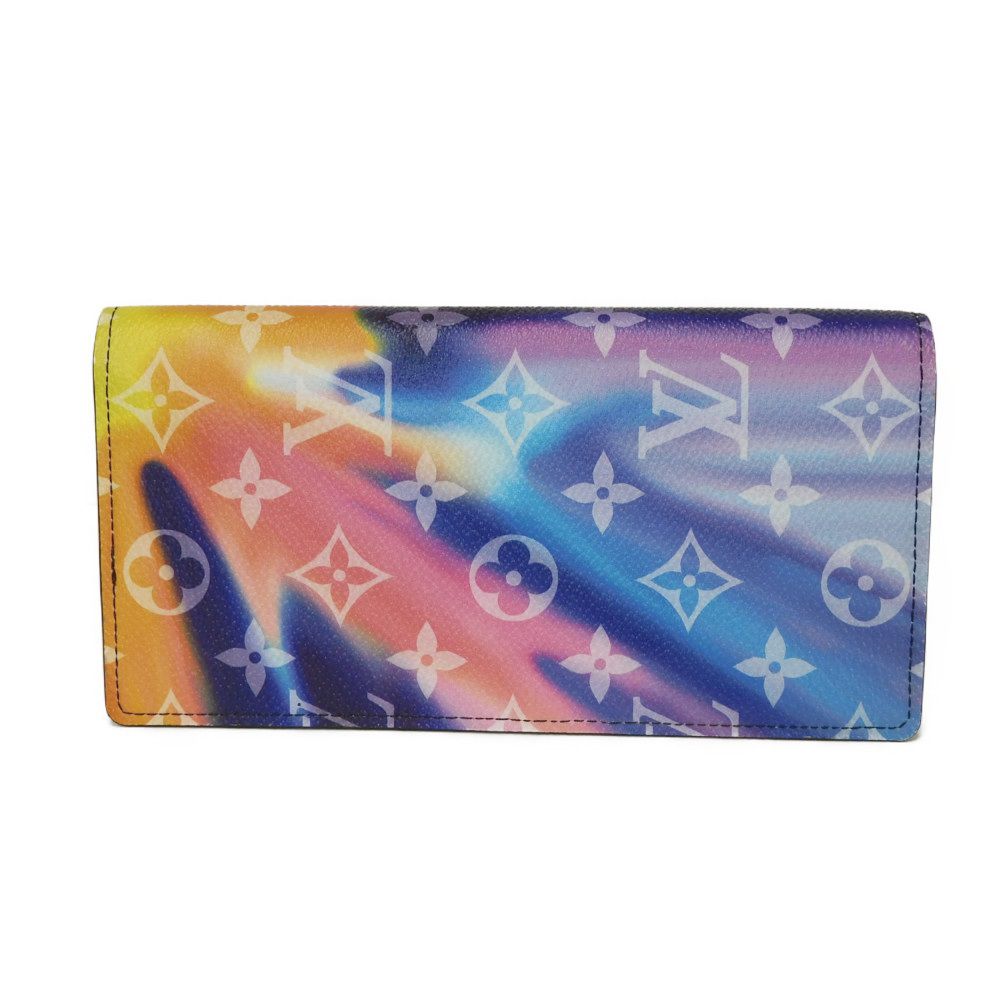 Louis Vuitton Long Purse M80957 Sunset Rainbow Monogram Canvas Wallet Case