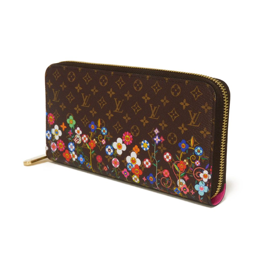 Louis Vuitton Long Purse M14162 Flower LVxTM Monogram Canvas Pink Wallet Case