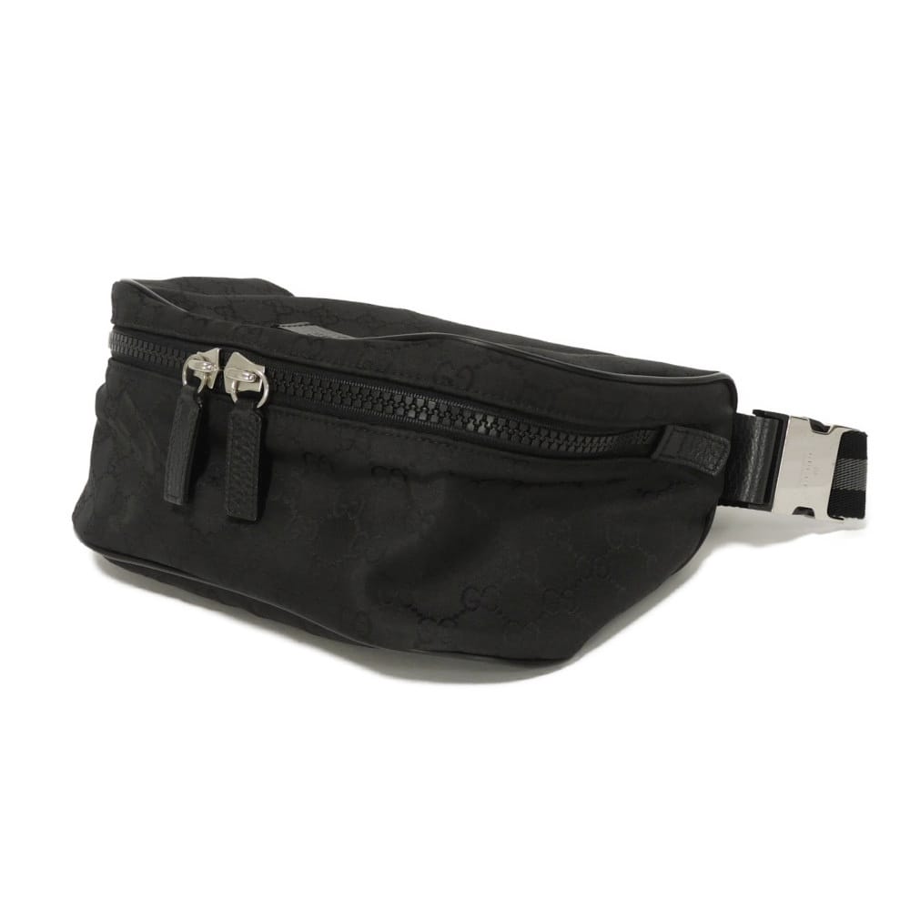 Gucci Calf Waist Bag Leather Nylon Travel Bag