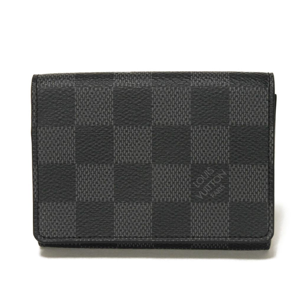 Louis Vuitton N63338 Damier Graffit x grain Leather Canvas Wallet Case
