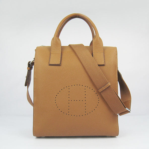 Hermes Luxury Toolbox Mens Coffee Bag Travel Bag