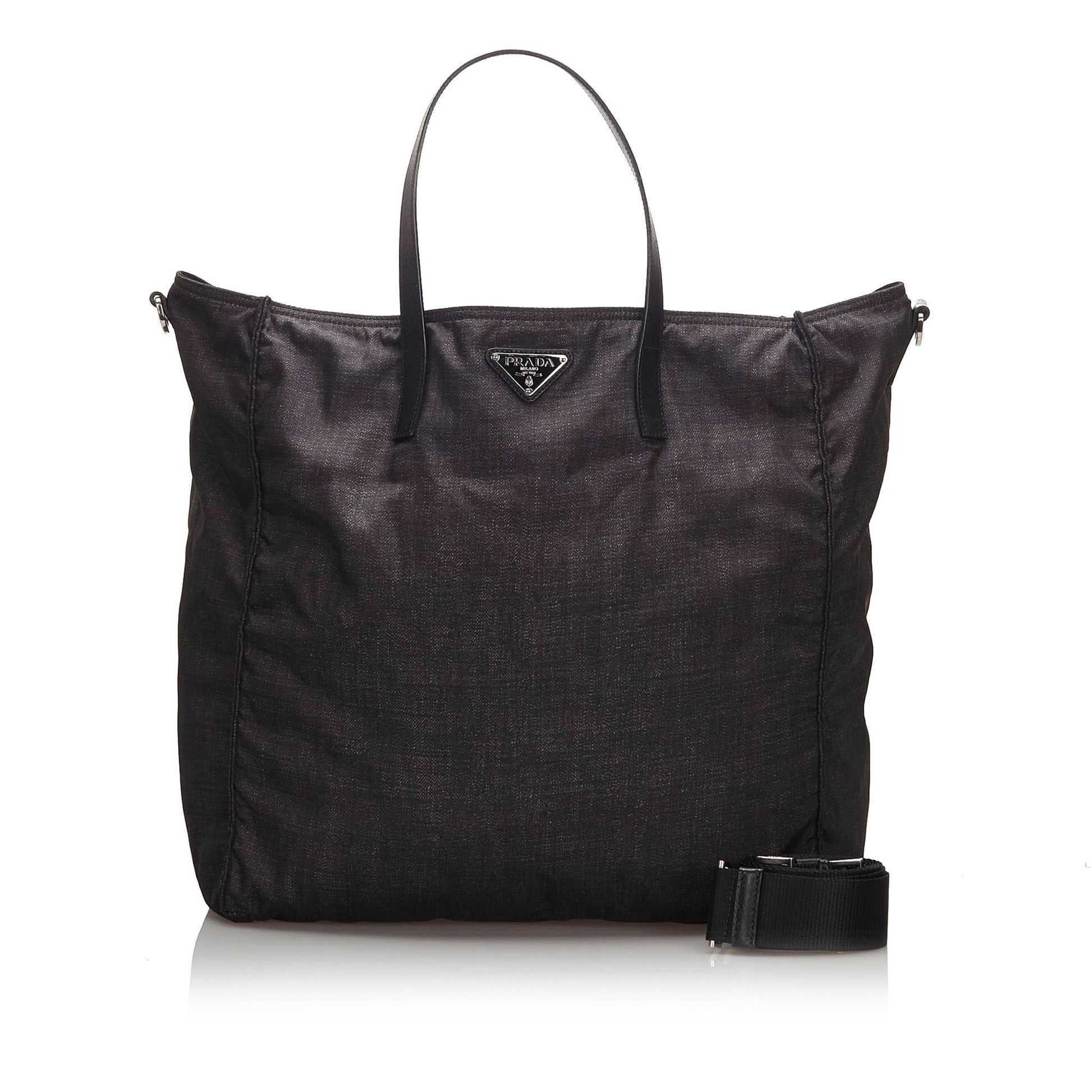 Prada Fabric Tote Bag Italy Nylon Black Bag Italy 6