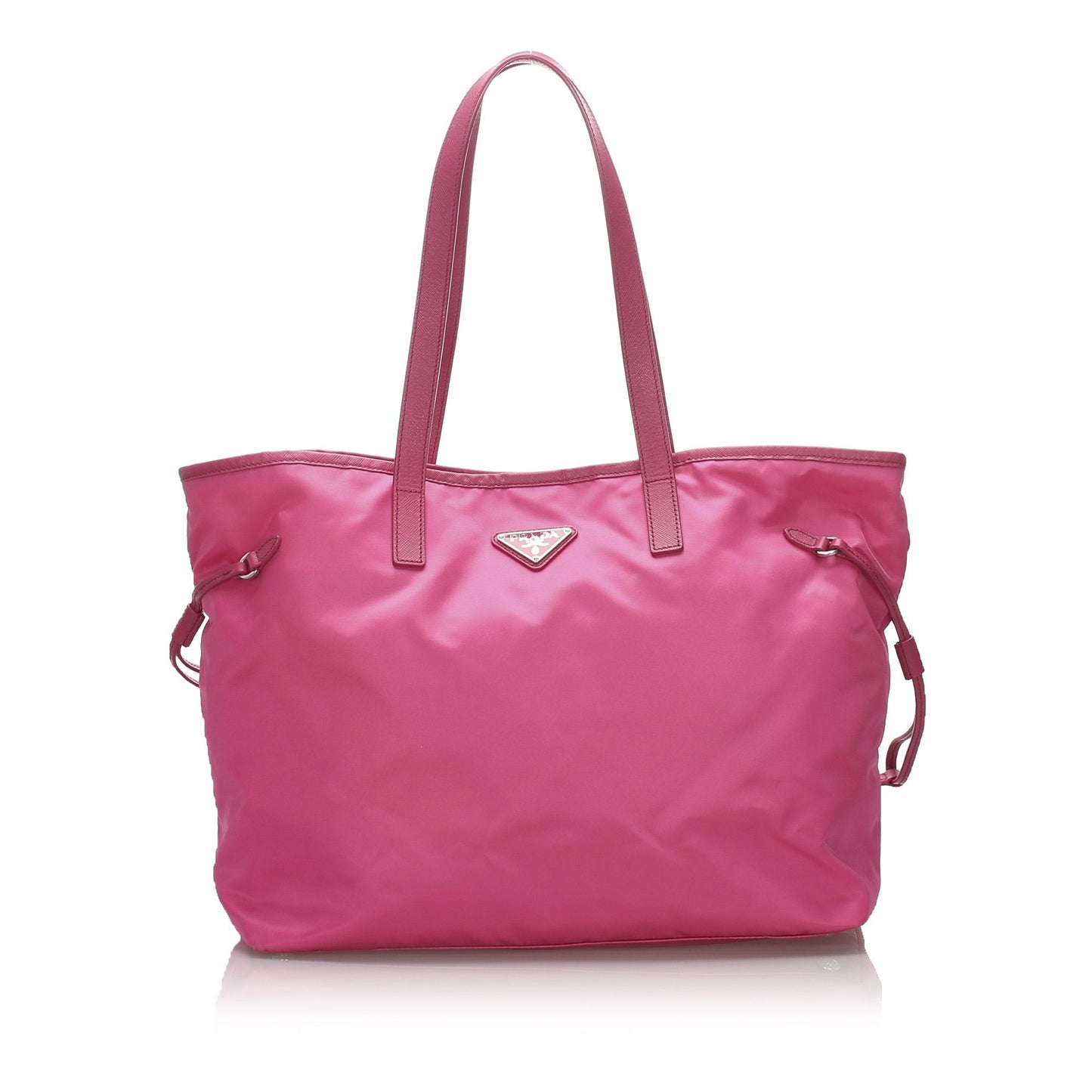 Prada Fabric Tessuto Tote Bag Italy Nylon Pink