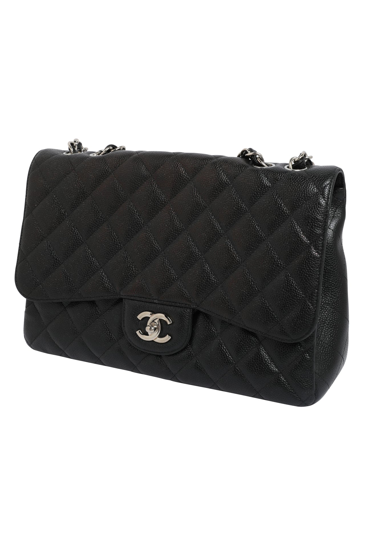 CHANEL Caviar Quilted Single Flap Bag Large