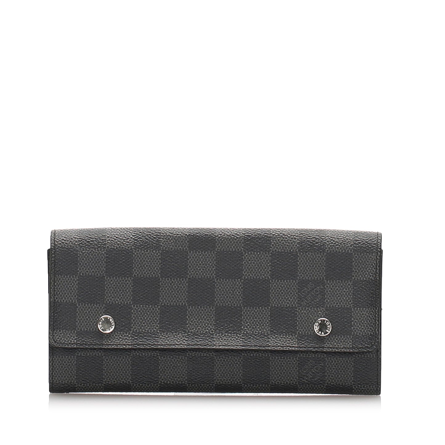 Louis-Vuitton Louis Vuitton Damier Graphite Portefeuille Long Modulable Wallet Black