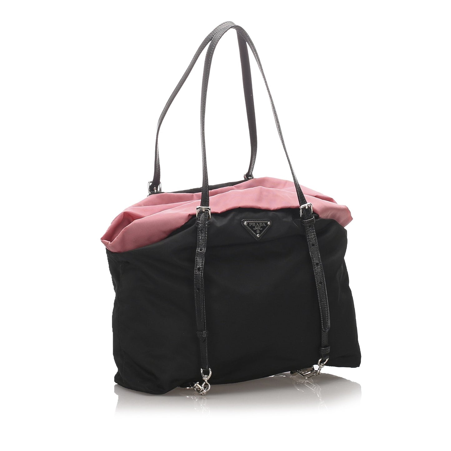 Prada Fabric Tessuto Tote Bag Italy Nylon Black Italy 5 2