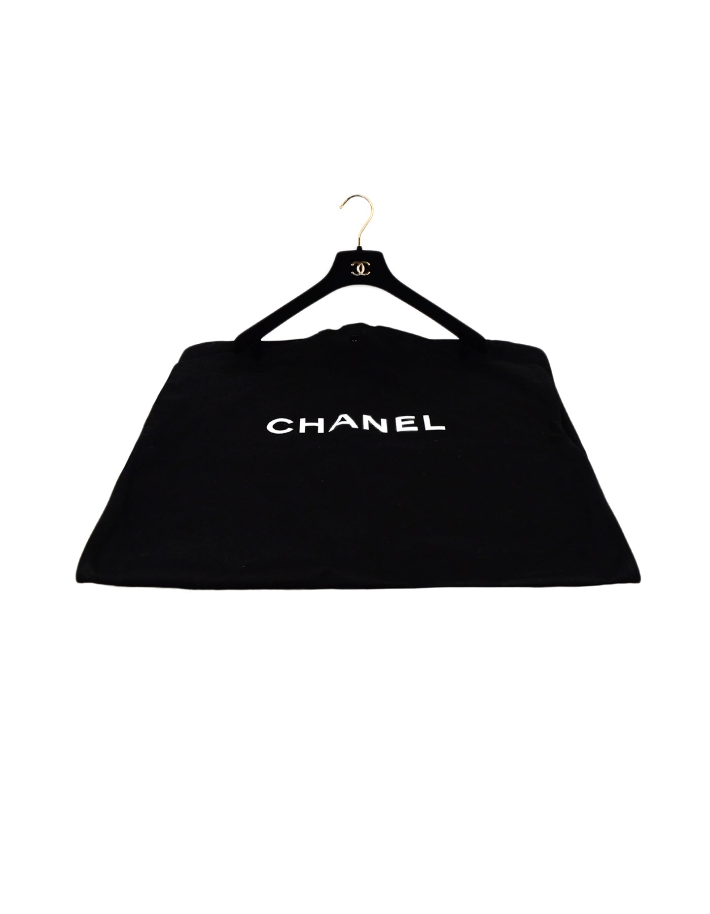Chanel Black 64" Canvas Garment Bag w/ CC Hanger