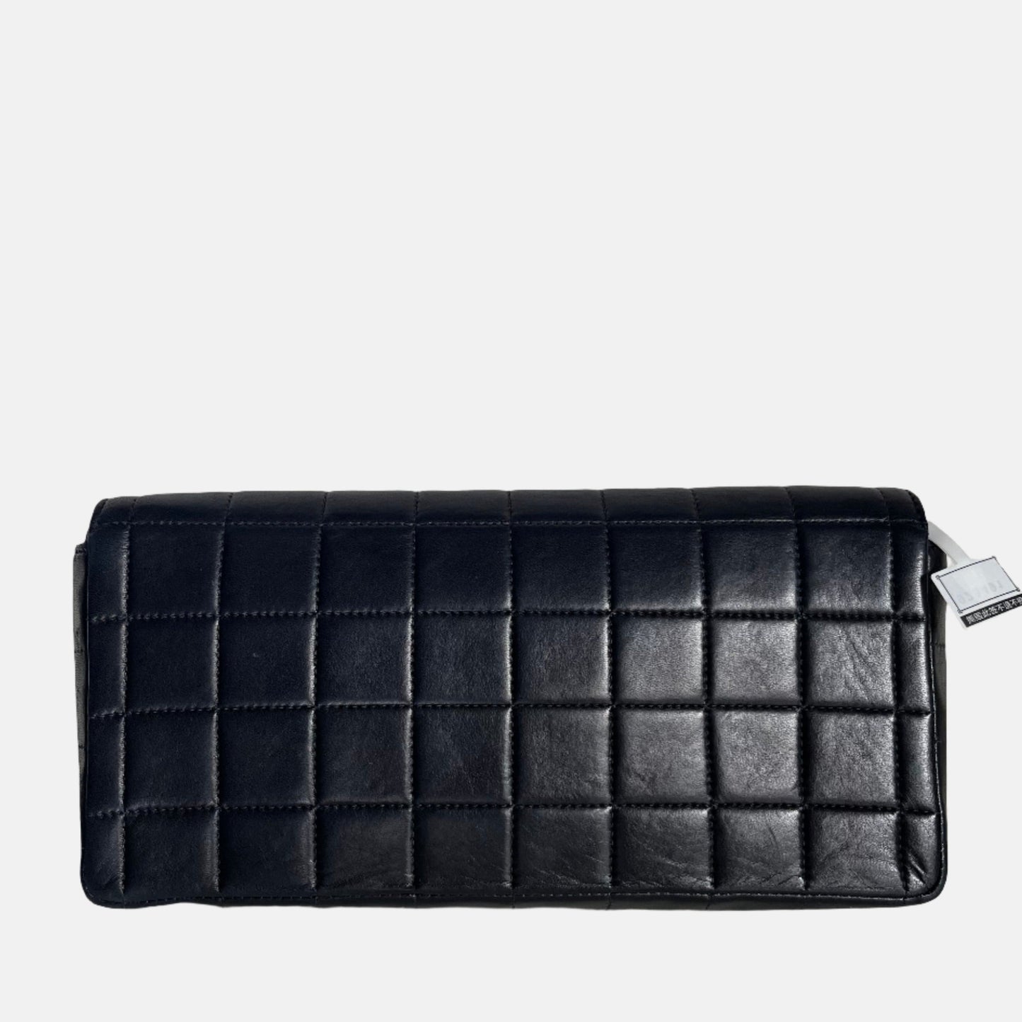 Chanel East West Chocolate Bar Black Leather Handbag Leather 2