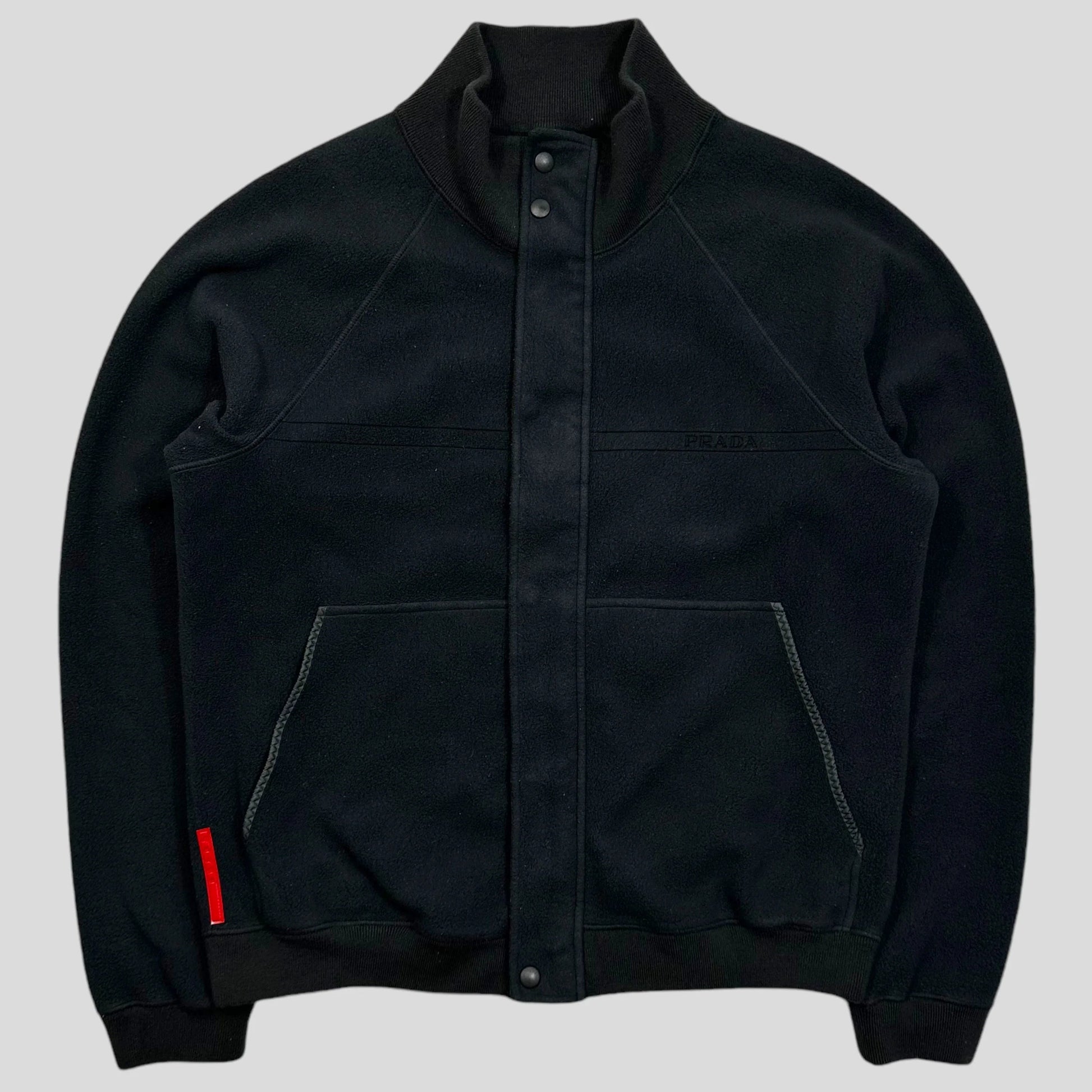 Prada Handbag Sport 00’s Spellout Tab Fleece Jacket - Red Logo