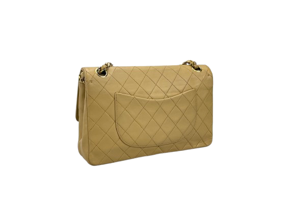 Chanel Beige   Timeless Flap Bag Medium